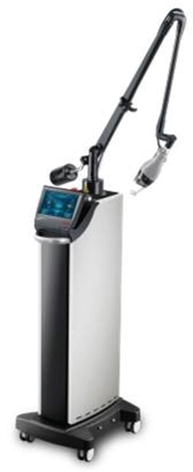 RF-pumped CO2 laser eCO2 with articulated arm, by Lutronic