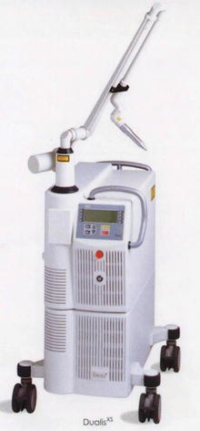Er:YAG laser system with articulated arm for ablative skin rejuvenation, by Fotona
